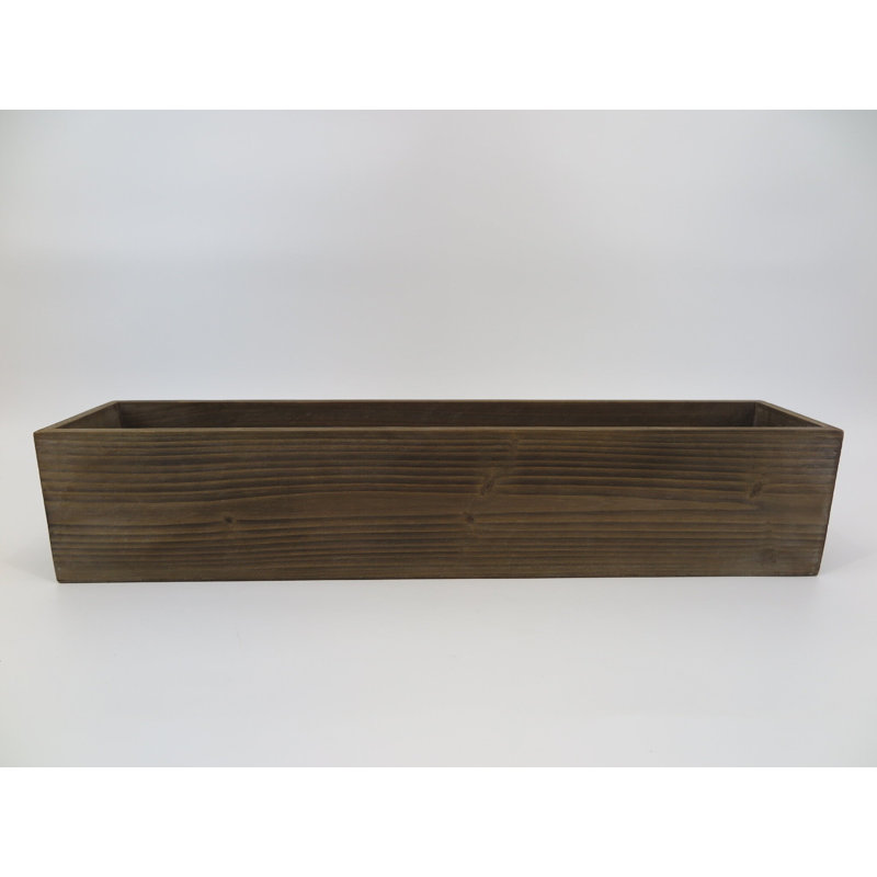 Jardinière rectangulaire en bois, H 4 po x l 4 po x P 20 po