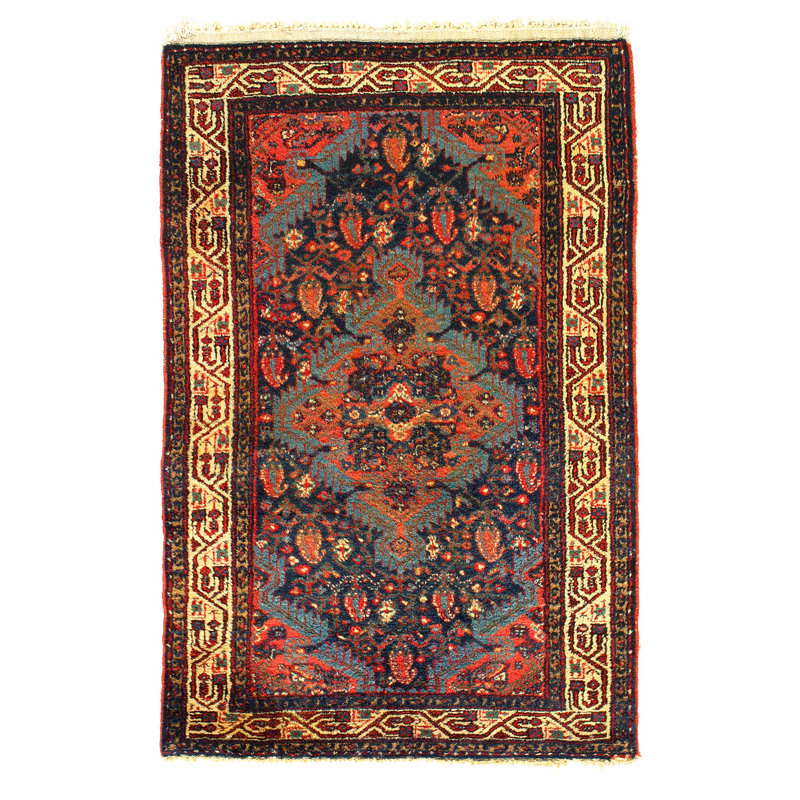 Antique One-of-a-Kind 2'6" X 4' Hand Knotted Area Rug