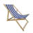 Populus Wood Sling Chair Blue Stripe Broad Blue Stripe Folding Chaise Lounge Chair