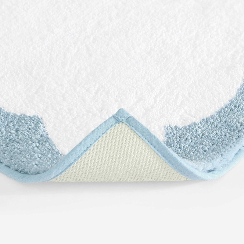 Tapis de bain Martha Stewart Bedford, L 60 po x l 22 po, Bleu