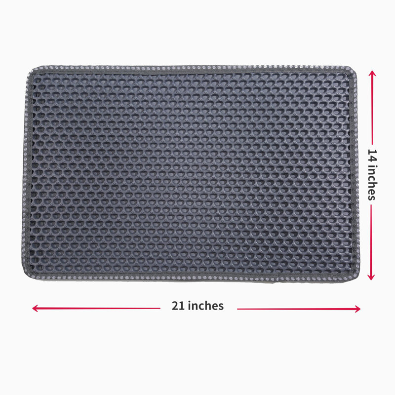 Tapis de litière à double couche pour litière de riz, tapis de nettoyage pour litière, tapis filtrant pour litière