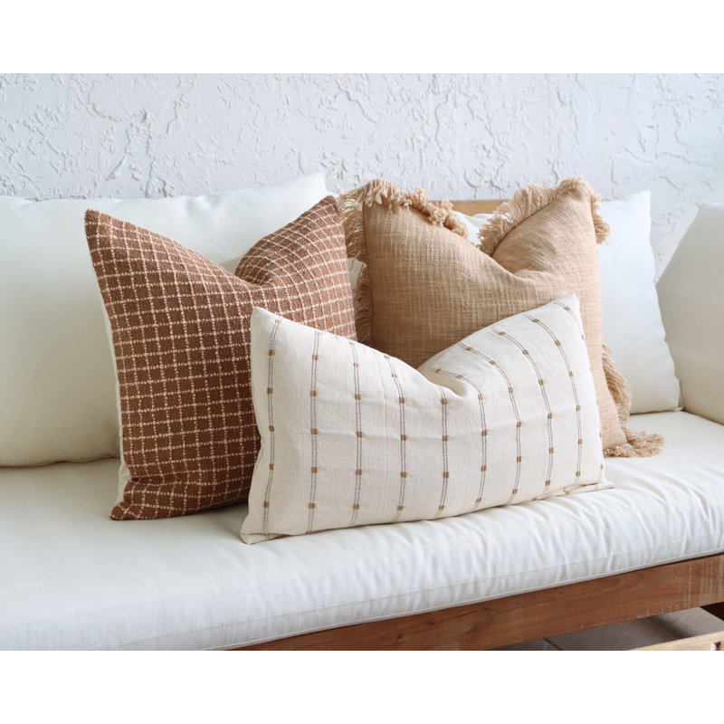 Neutral Throw 3 Pillow Cover Set