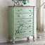 Armoire d'appoint verte et bois manufacturé vert