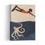 Swimmer Meets Octopus Minimalist Octopus Wall Art Print 1 Piece Wrapped Canvas Wall Art-759573079
