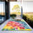 SUNSHINE Multicolored Bubbles Design Performance Outdoor Rugs Green/Multi Pink/Yellow-83453884