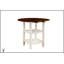 Ensemble de salle à manger 5 pièces à hauteur de comptoir blanc et cerisier foncé avec table rabattable, 2 tablettes et 4 chaises pour espaces compacts