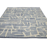 Tapis bleu moderne 8 x 10