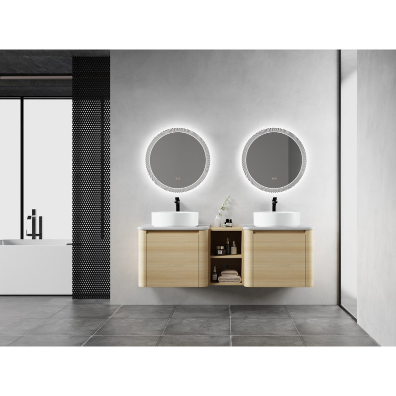 Meuble-lavabo moderne avec peu de place et lavabo en céramique