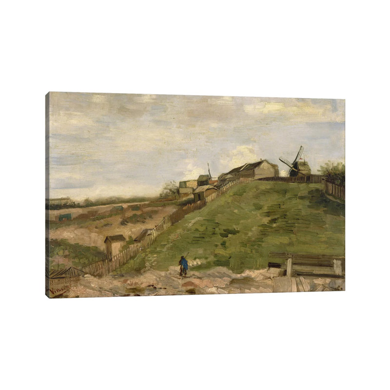 The Hill At Montmartre With Stone Quarry by Vincent Van Gogh - Wrapped Canvas Gallery-Wrapped Canvas Giclée