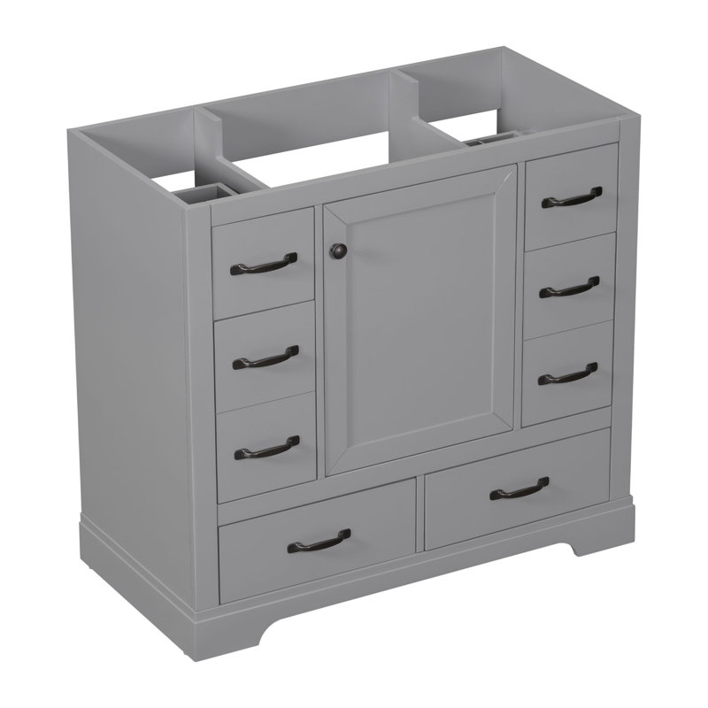 Bathroom Vanity Without Sink, Grey