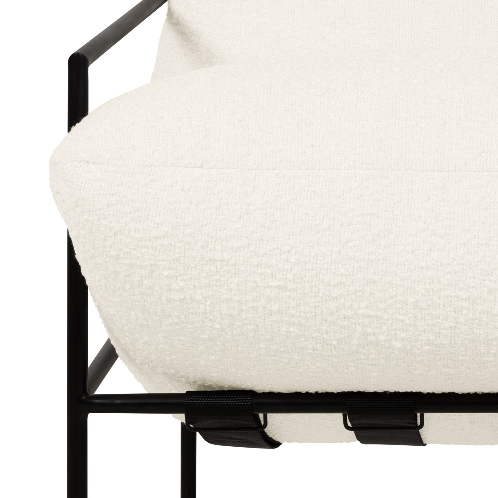 Danita Upholstered Armchair, Ascot White Performance Boucle