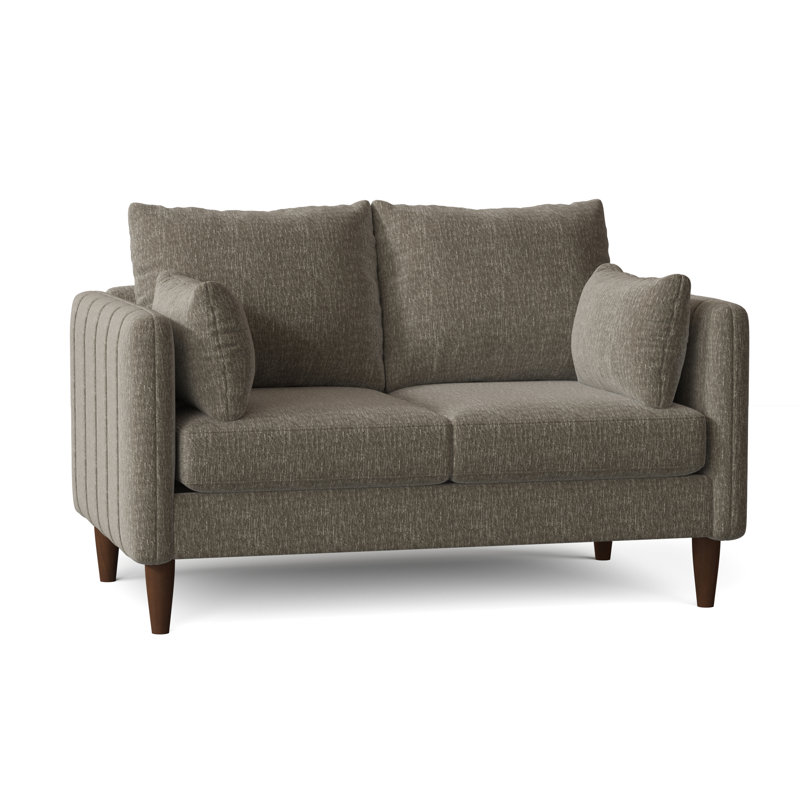 Kaveen Upholstered 58'' Loveseat, Espresso, Hill Elephant
