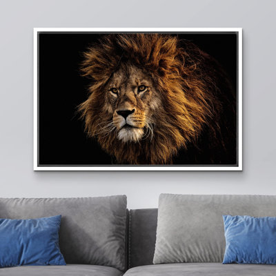 Animaux, safari africain, lion de la jungle sur toile