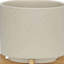 Pot à fleurs en céramique avec support en bambou - Pot moderne avec base surélevée pour l'intérieur-2069443770-2016597955-2016597979