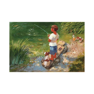Expecting A Bite by John Haskins - Wrapped Canvas Gallery-Wrapped Canvas Giclée