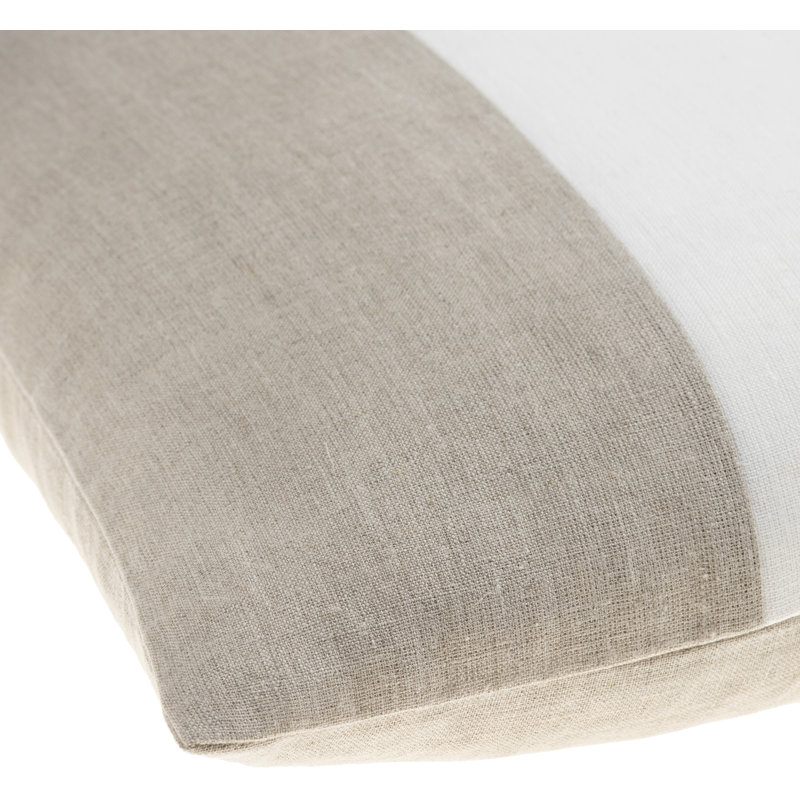 Hegg Striped Linen Throw Pillow, 18" x 18", No Fill