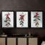 Art de Noël des Fêtes de Noël - Toile tendue avec châssis sur mesure - 3 pièces-11298641-11298643
