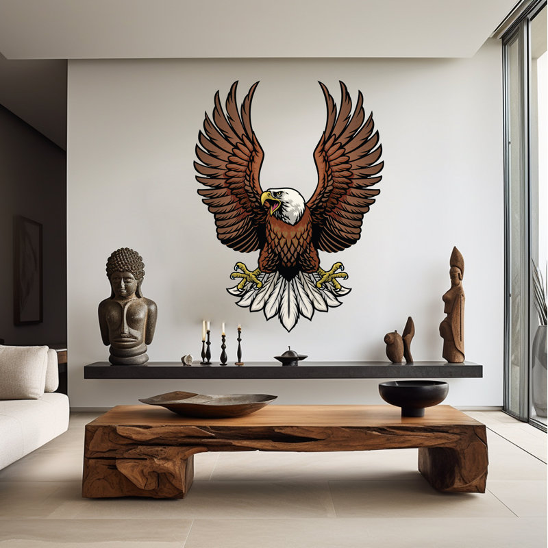 Adhésif décoratif aigle à tête blanche, H 50 po x l 40 po