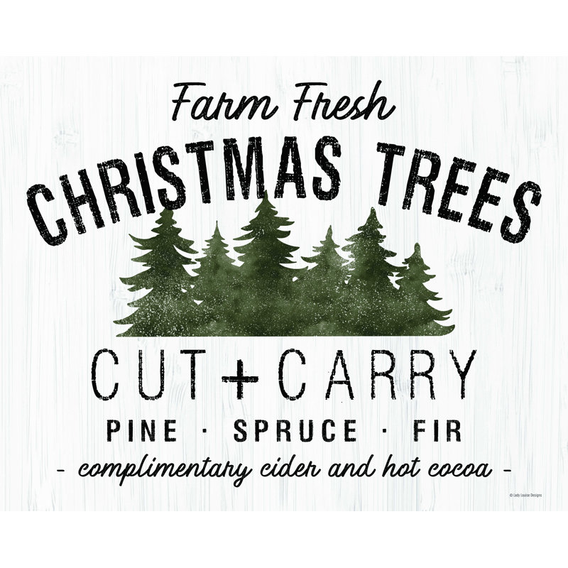 Farm Fresh Christmas Trees - Impression sur toile tendue, H 18 po x l 24 po