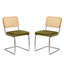 Ensemble de 2 chaises de salle à manger en rotin