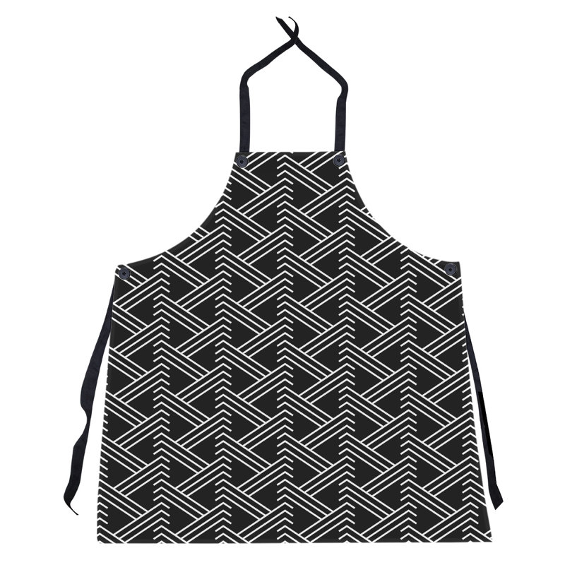 Tablier zigzag classique, Noir