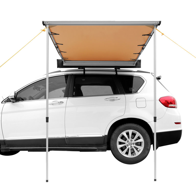 VEVOR 4.6x6.6ft Beige Polyester Retractable Vehicle Awning