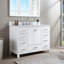 Ensemble de meuble-lavabo simple et moderne de 48 po avec comptoir et dosseret en marbre de Carrare italien Covin, entièrement assemblé Covin-117300916-117300915