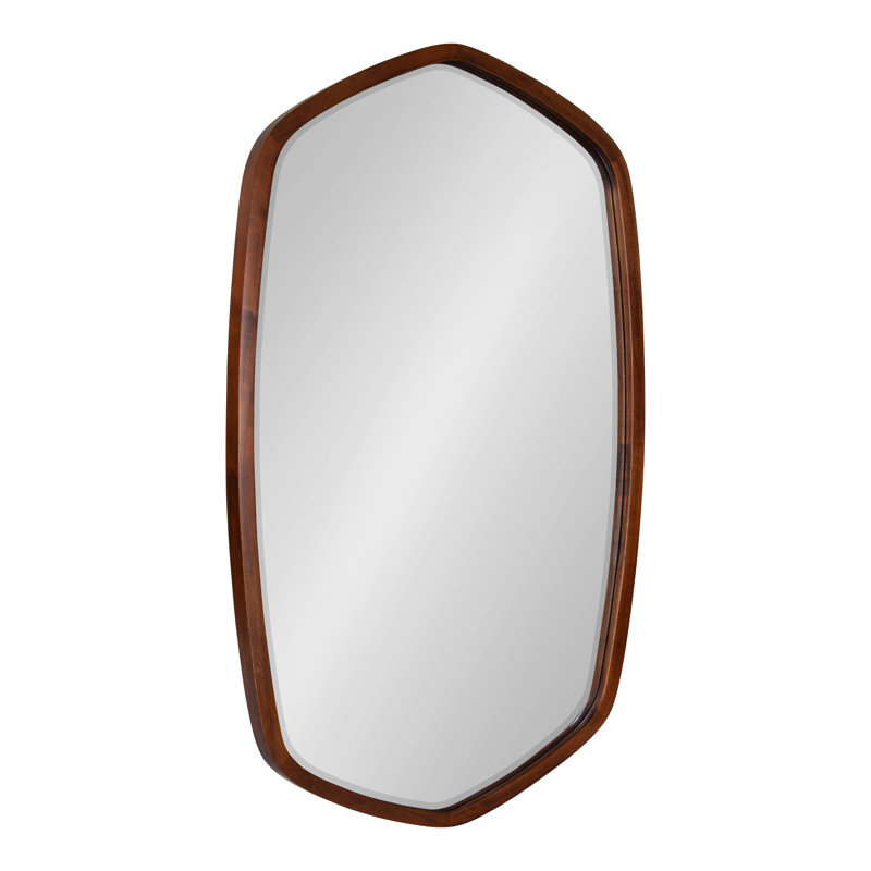 Miroir d'appoint Glover, Noyer brun, H 36 po x l 20 po, Horizontale et verticale