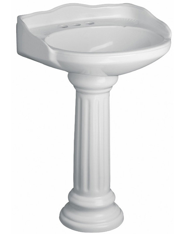 Lavabo de salle de bain Victoria, Blanc, Centres de 8 po