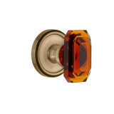 Grandeur Georgetown Rosette Double Dummy with Baguette Crystal Door Knob