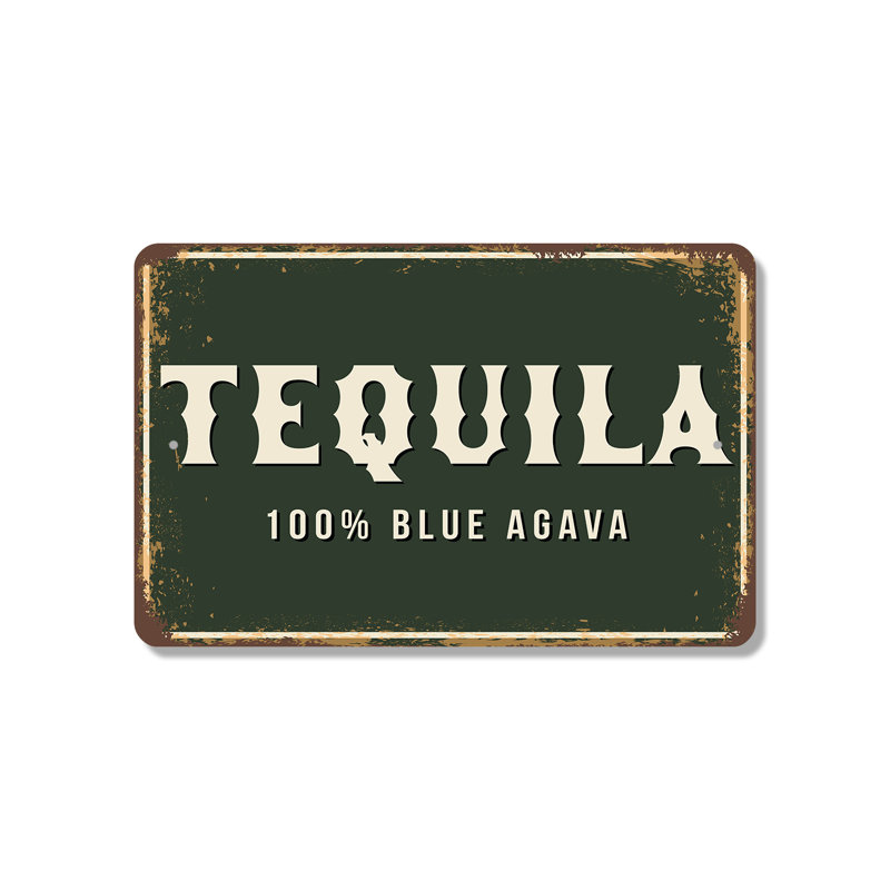 Enseigne en plastique 8 po x 12 po Tequila Street