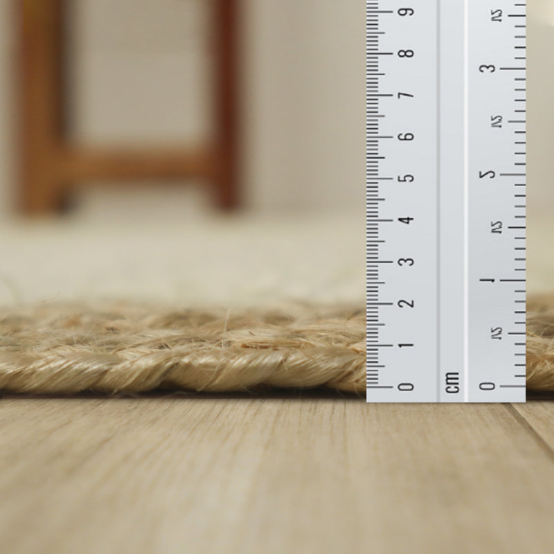 Kayleigh Hand-Braided Jute Area Rug, Rectangle 5' x 7'