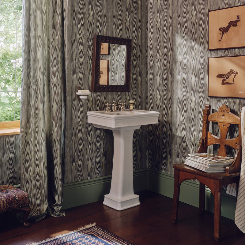 HEARTWOOD Wallpaper - Celadon 9'10" - full height wallpaper