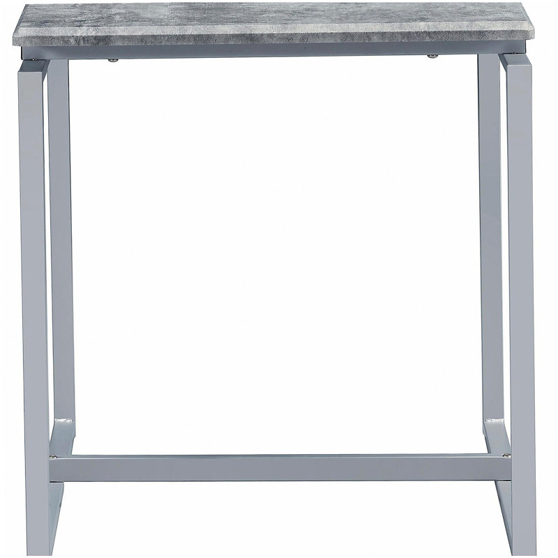 Ensemble de loisirs gris et argent avec base en bois, Silver, Gray, Marble