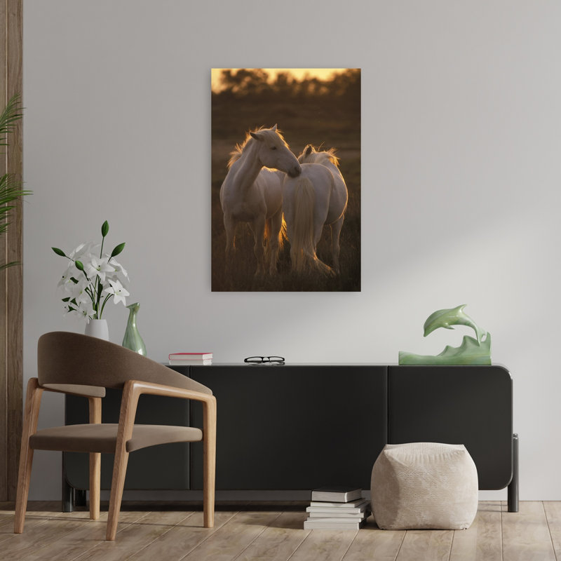 Horses of Camargue 1 Piece Wrapped Canvas Wall Art, 36" H x 24" W