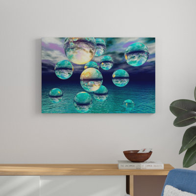 « 12 sphères horizontales », impression sur toile tendue