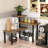 Corner shelf,Moveable Corner Shelf Organizer for Kitchen, Bathroom, Spice Rack, Coffee Area, Over Sink, Dresser Table (Rustic Brown)