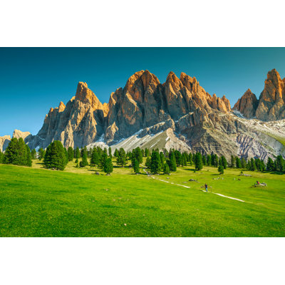 Fantastic Summer Alpine Landscape With High Cliffs, Dolomites, Italy by Kate Smith - Wrapped Canvas Print