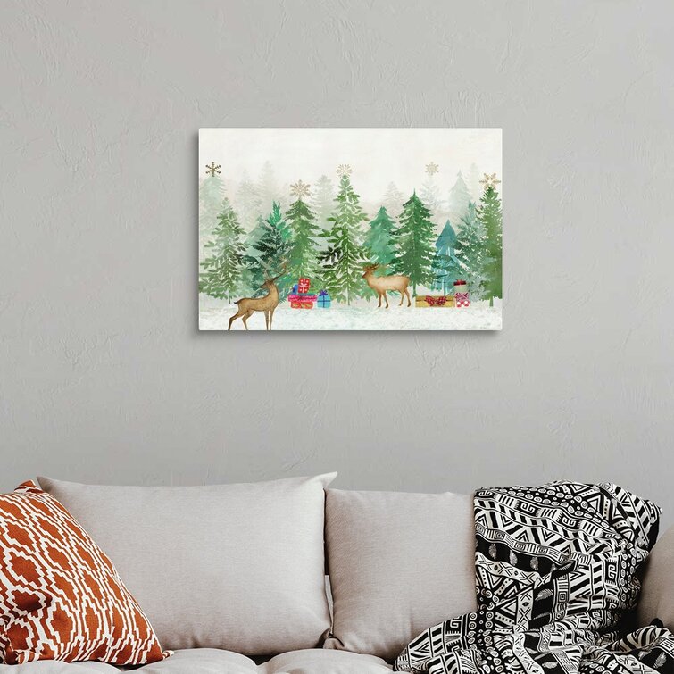 Magic of Christmas - Painting Print on Canvas The Holiday Aisle Format: Wrapped Canvas, Size: 24 H x 36 W x 1.25 D