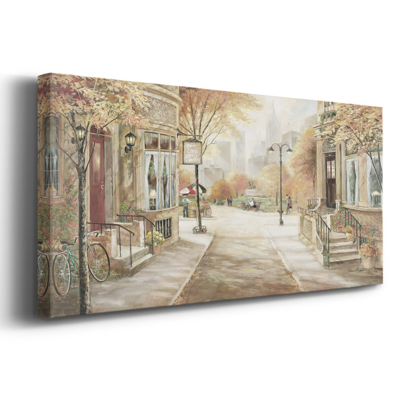 Toile tendue City Café - prêt à accrocher, H 12 po x l 30 po
