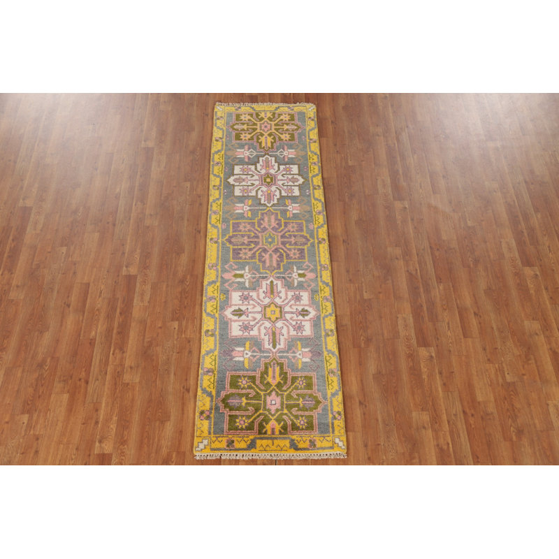 Tapis de couloir indien gris 3x8