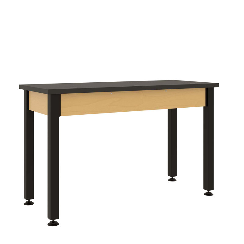 Table de classe à hauteur fixe avec plateau en stratifié haute pression 48 po x 20 po, Bleu royal, Brume