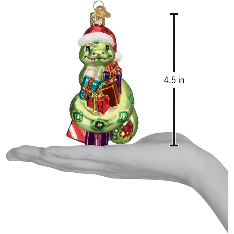 Old World Christmas Blown Glass Ornament for Christmas Tree, Santa Snake