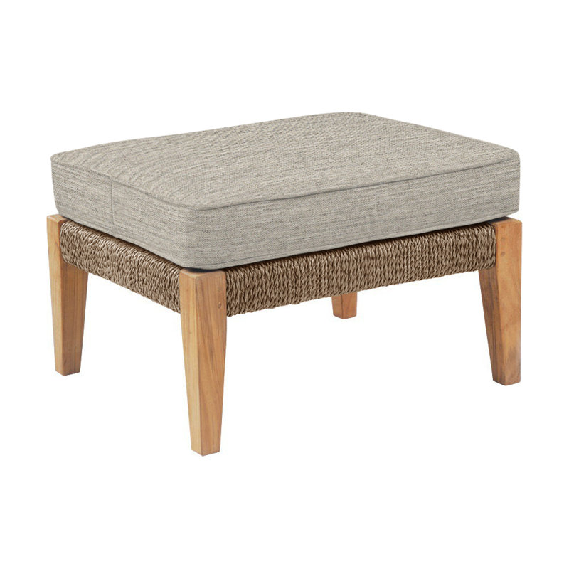 Hadley Outdoor Ottoman, Hadley Hemp, Fog