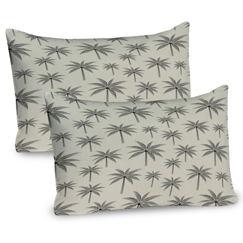 Ensemble de 2 taies décoratives à motif de palmier tropical rétro 26 po x 20 po Ambe