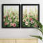 Sunlit Flora I - ensemble de 2 impressions encadrées sur toile-406487614-406487615
