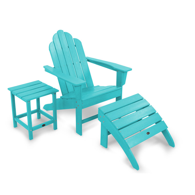 Ensemble 3 pièces POLYWOOD Long Island Adirondack, Aruba