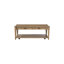Table basse Sand avec tiroirs de rangement et, style transitionnel, en bois massif +, 48 po P x 28 po L 19,09 po H 2 tiroirs couleur sable