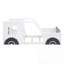 Lit plateforme simple en forme de voiture avec roues-130587401