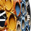 Horloge murale orange-93380574